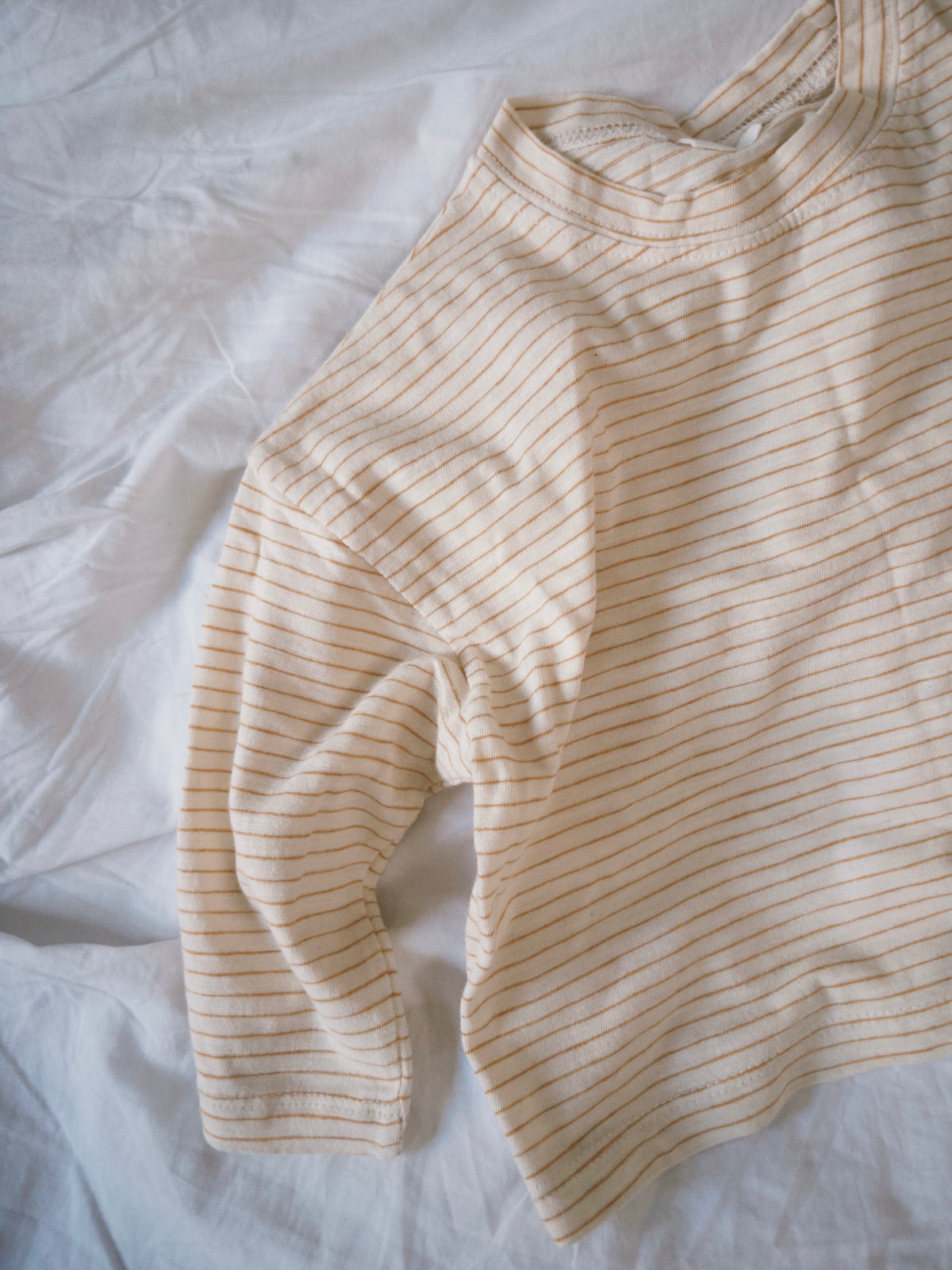 Loose Fit Stripe Tee - Yellow