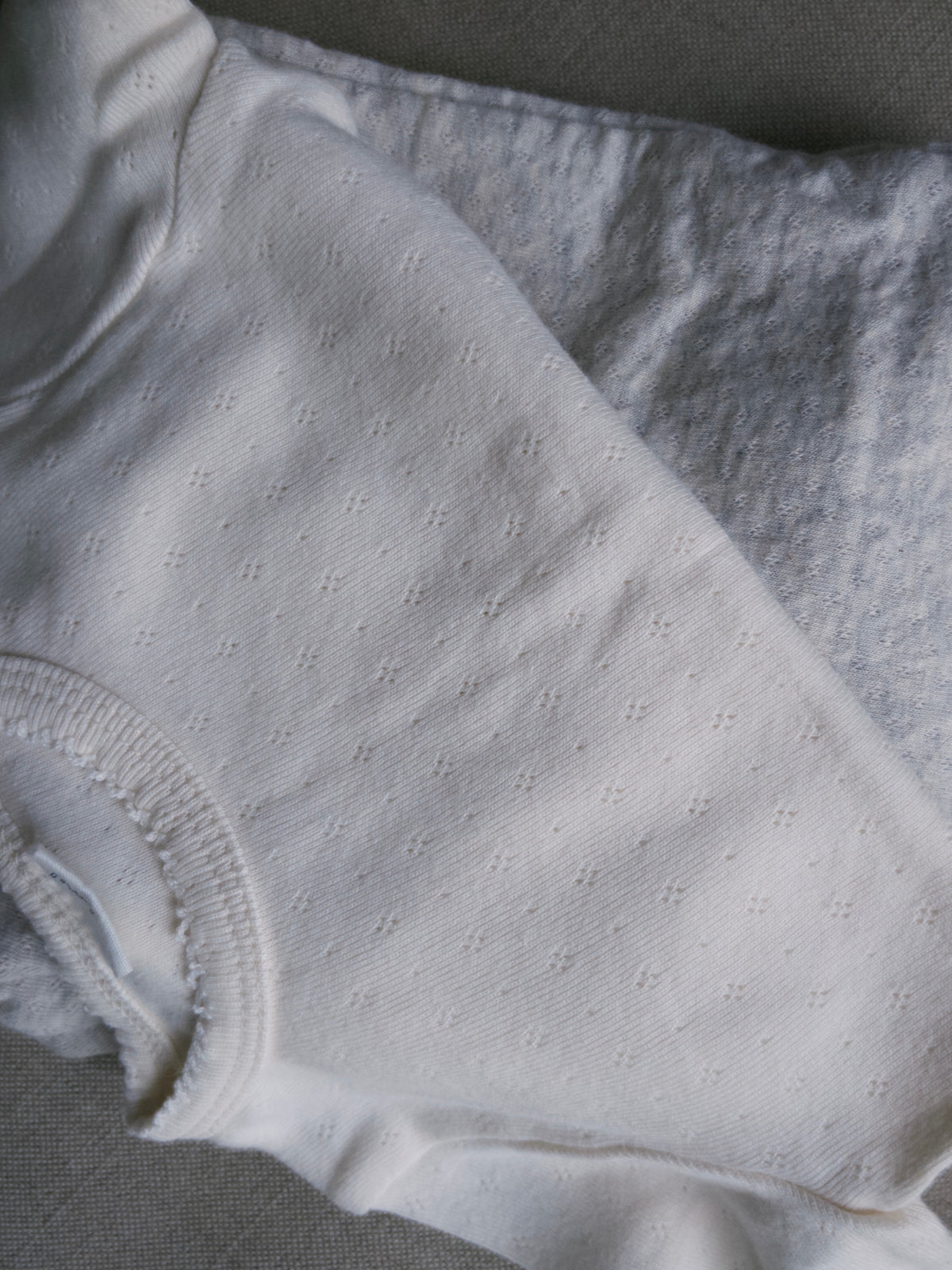 Pointelle Long Sleeve Top - Ivory