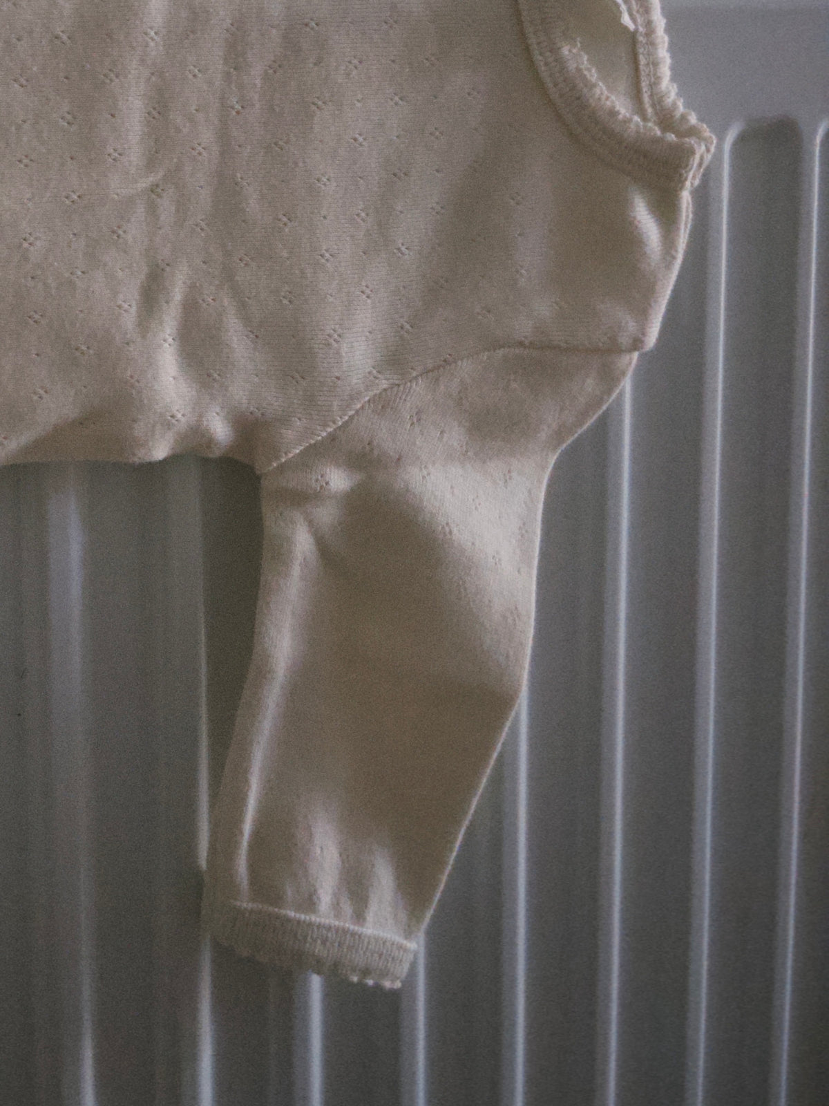 Pointelle Long Sleeve Top - Ivory