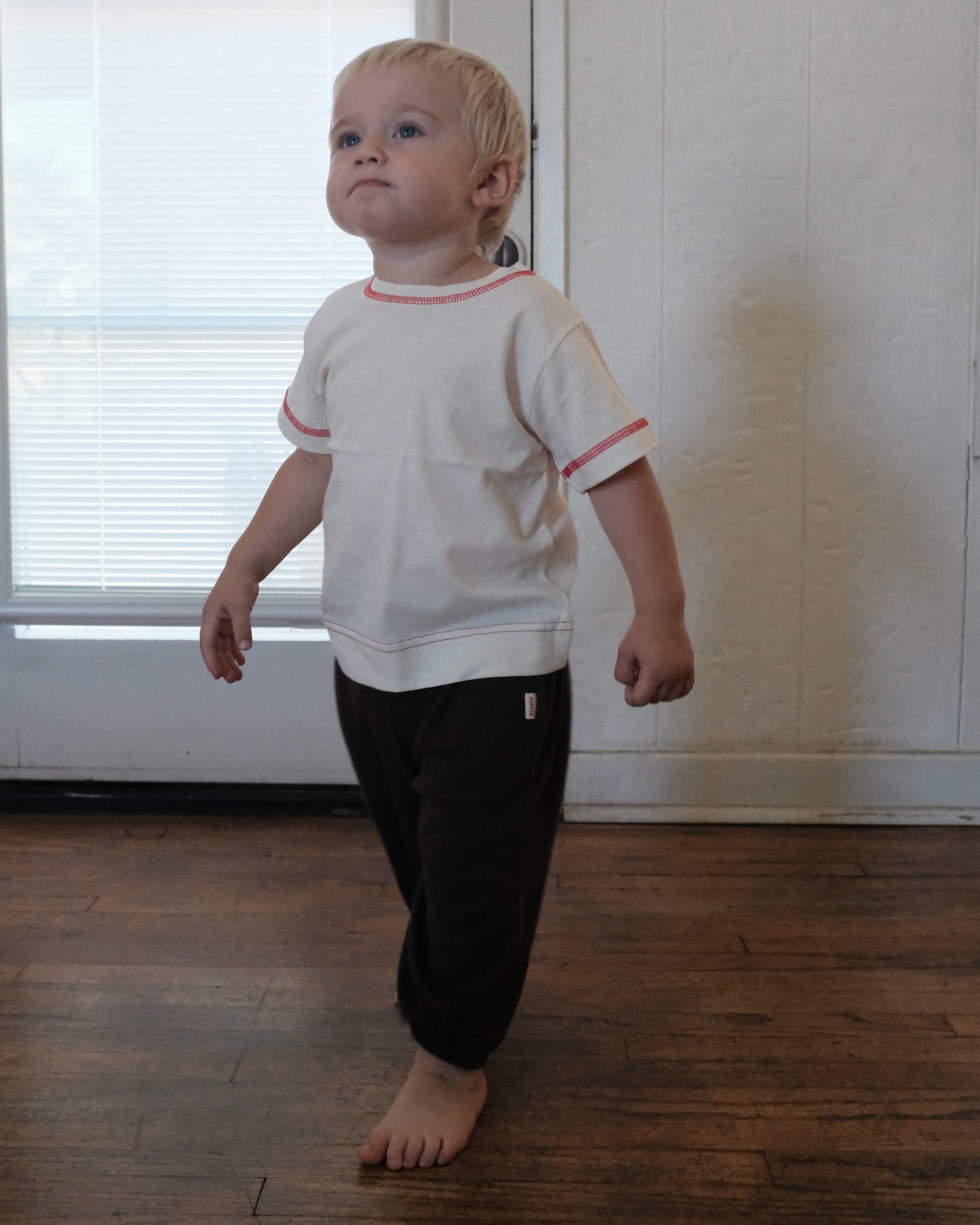 Silket Rib Top - Cream/Red