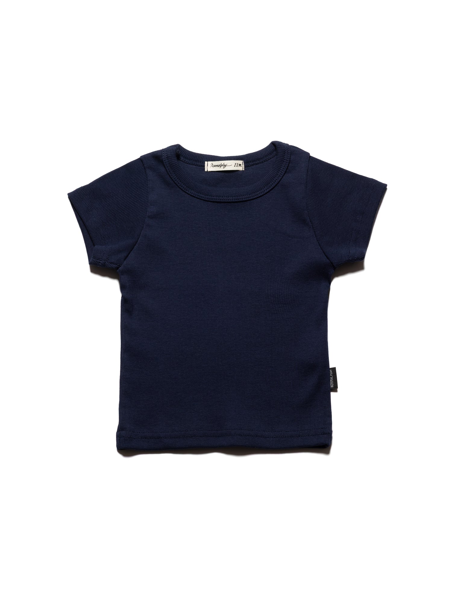 Ribbed Short Sleeve Shirt - Navy
