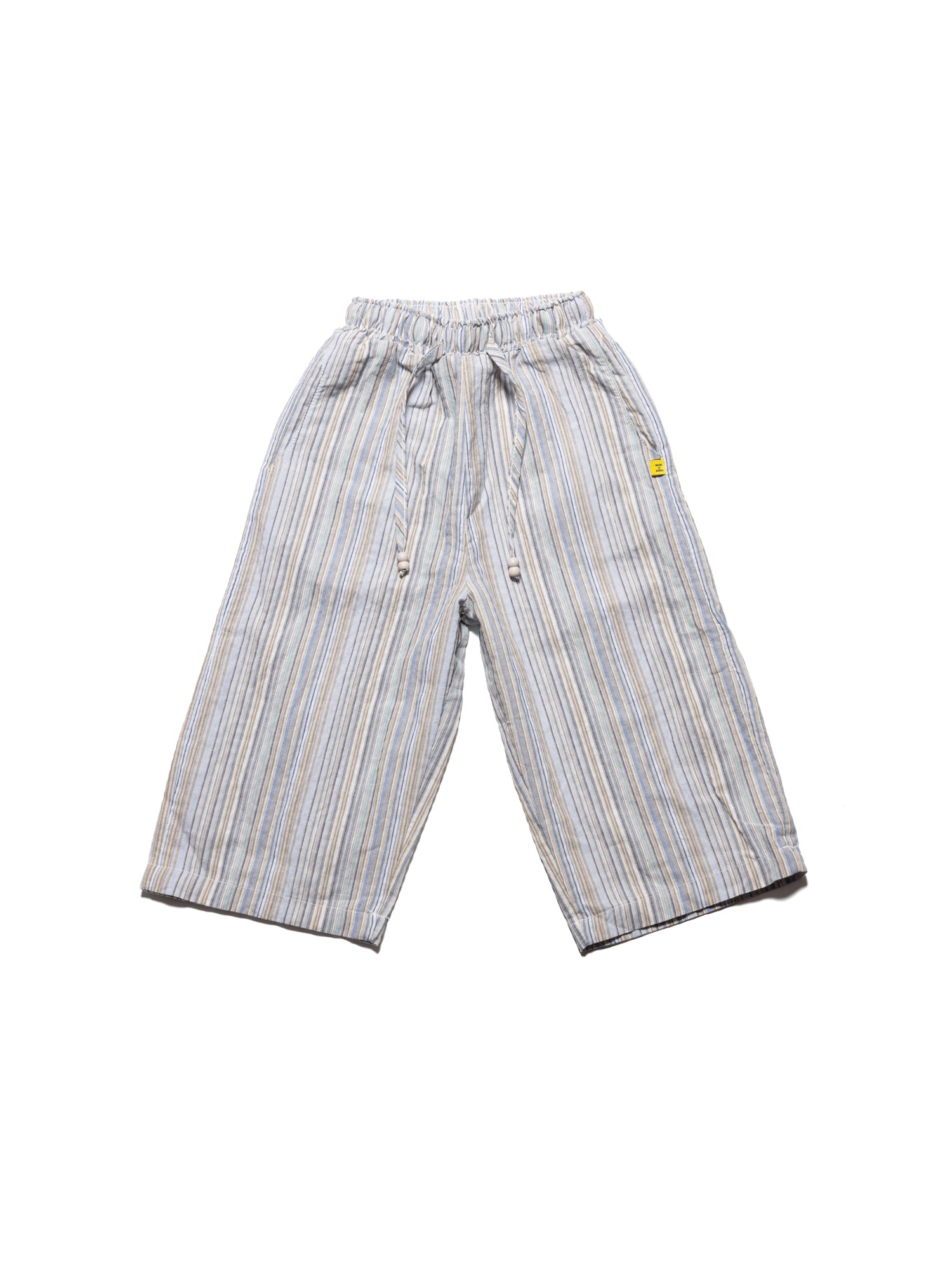 Stripe Summer Wide Pants - Sky