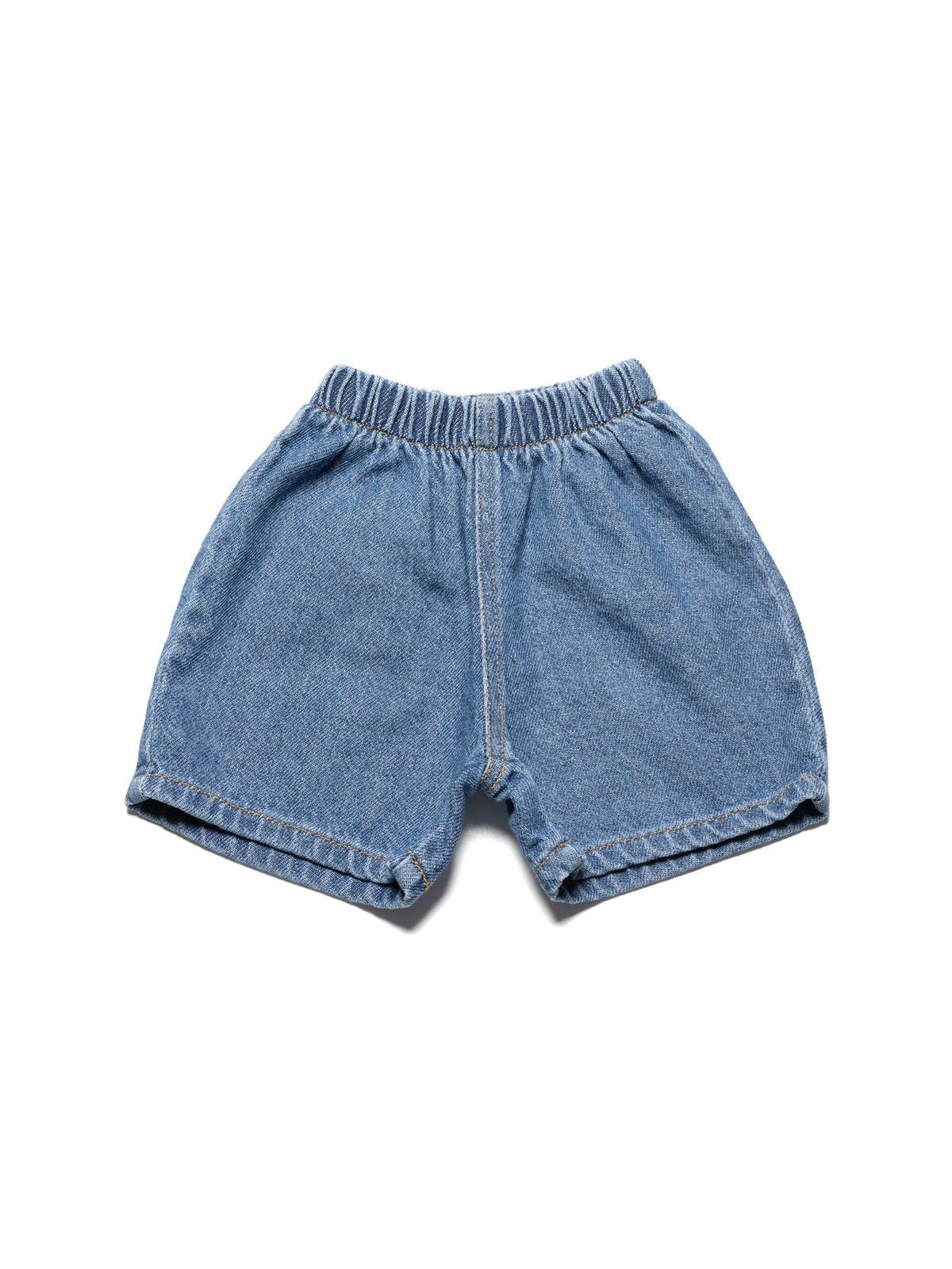 Rounded Denim Shorts