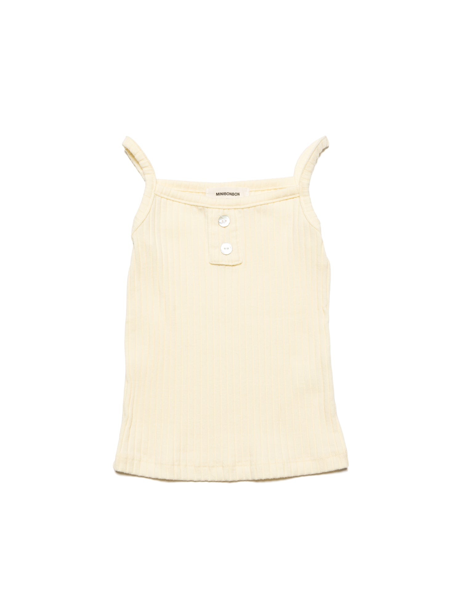 Sleeveless with Buttons - Light Yellow