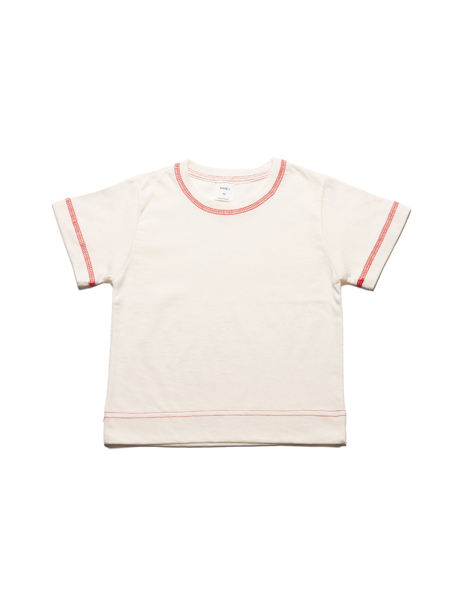 Silket Rib Top - Cream/Red