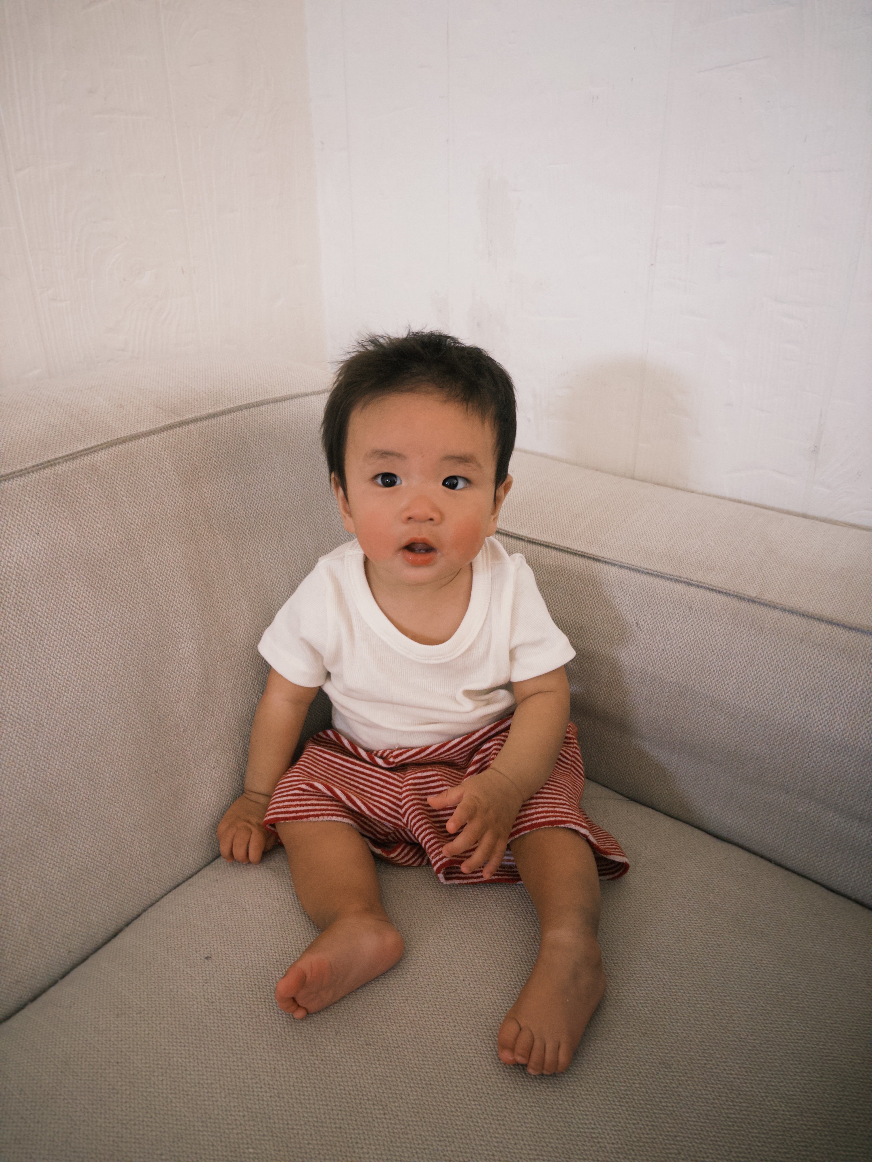 Ribbed Short Sleeve Shirt - Ivory