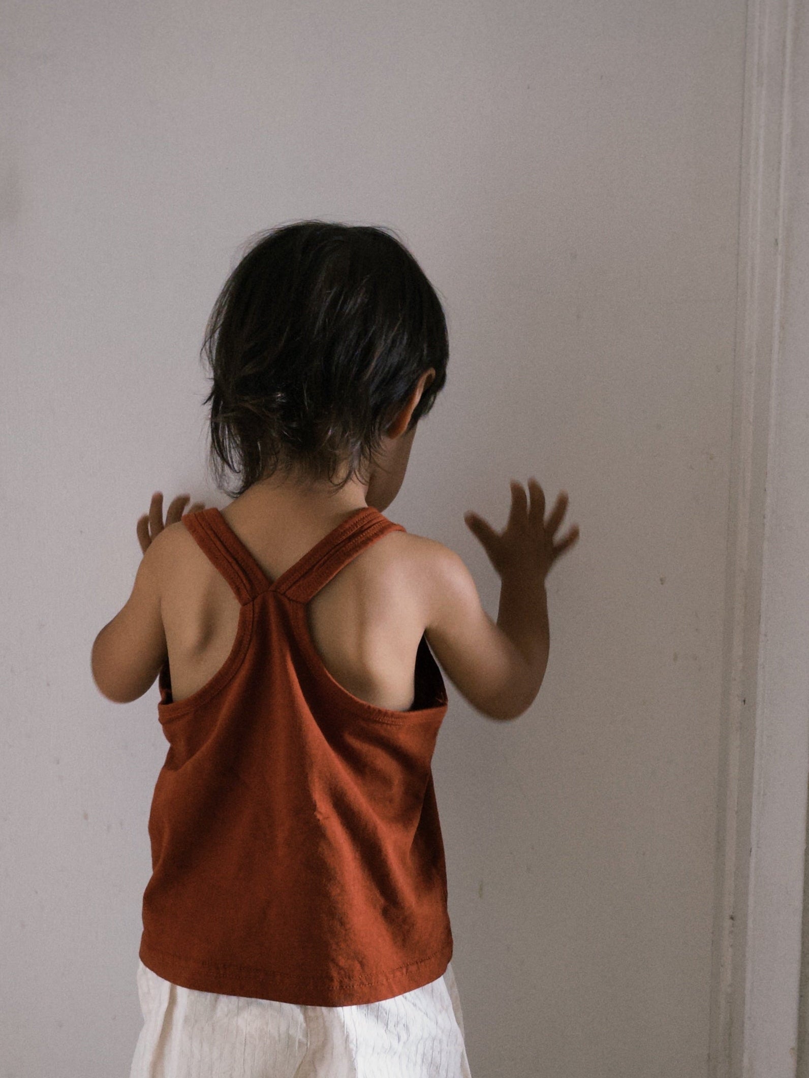 Oversized Sleeveless Top - Brick