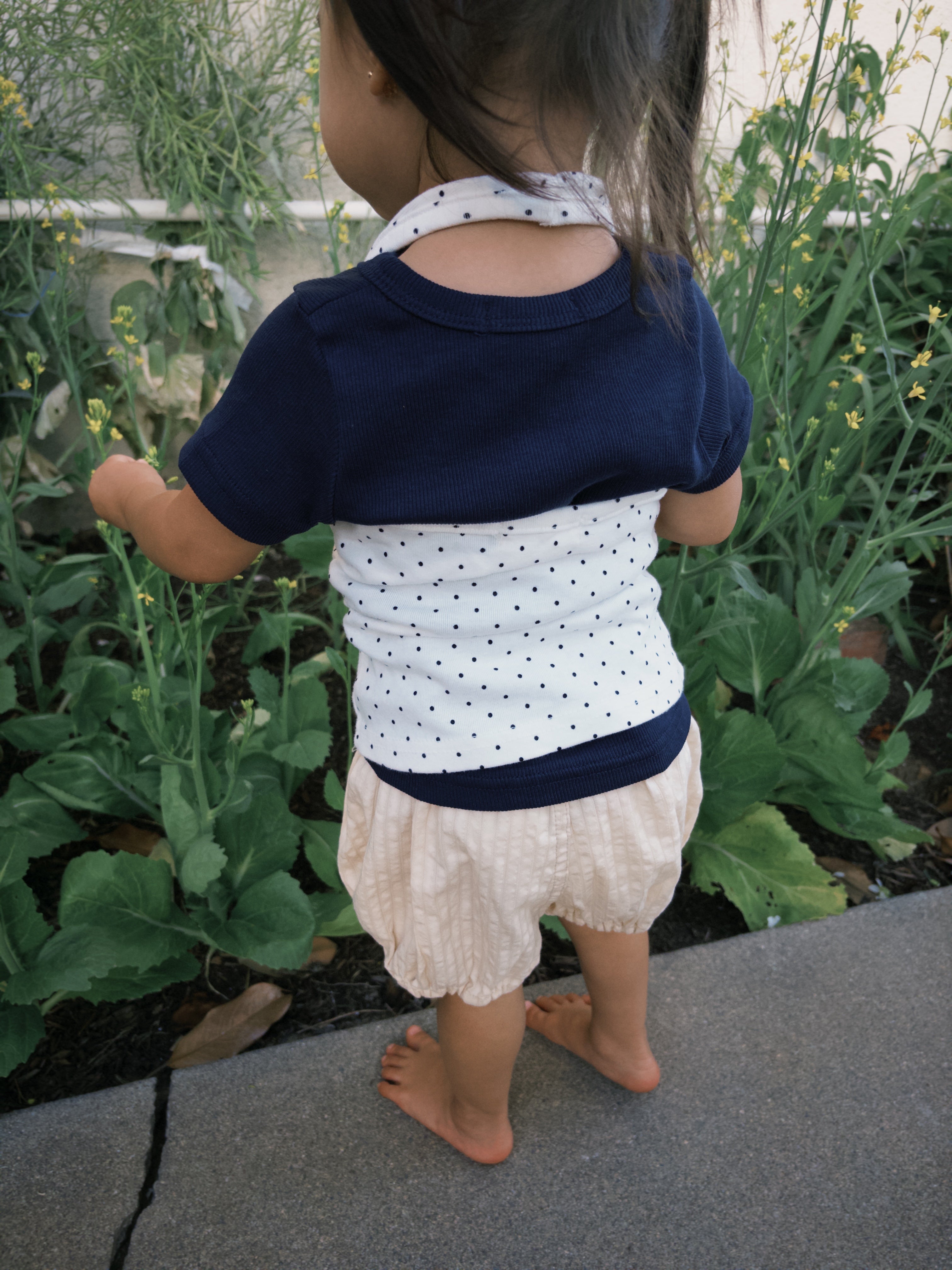 Ribbed Short Sleeve Shirt - Navy