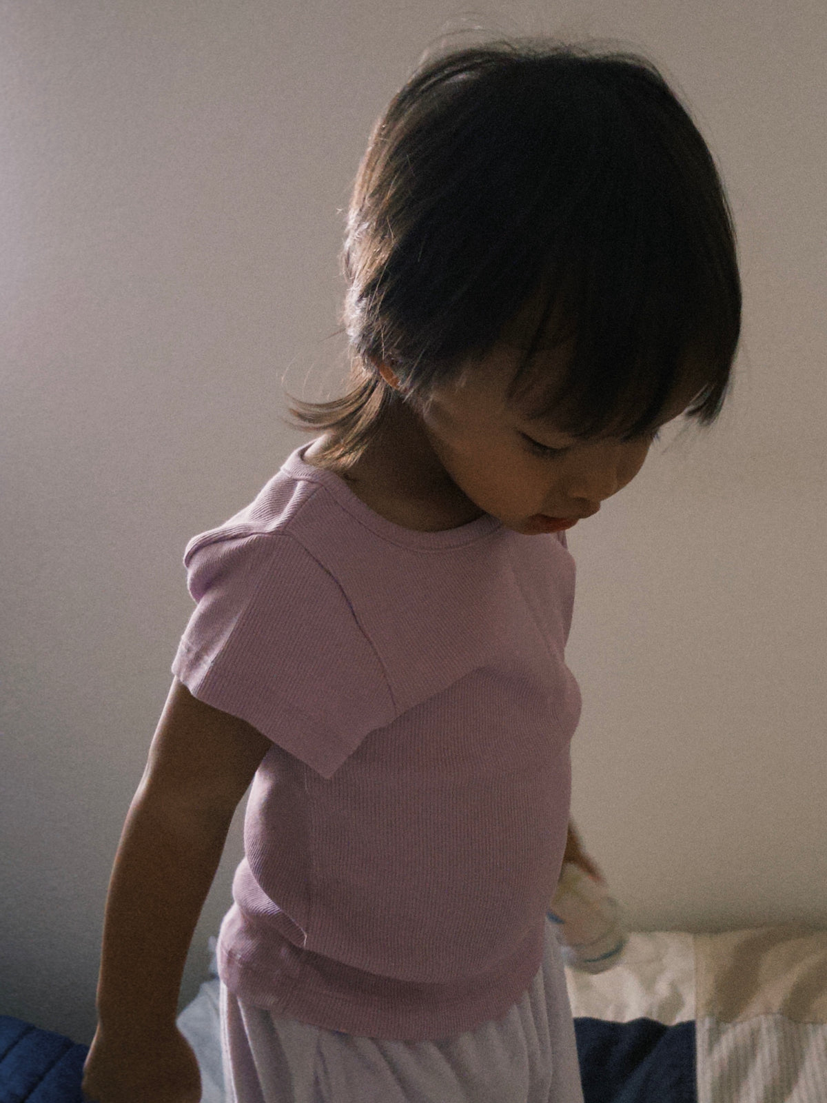 Ribbed Tee - Light Purple
