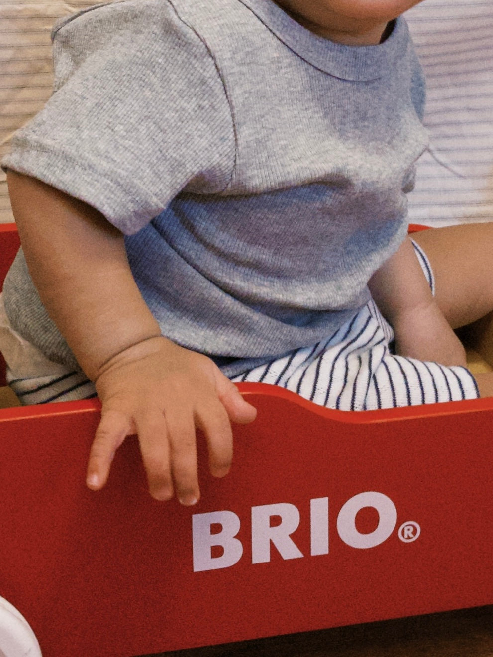 Ribbed Short Sleeve Shirt - Gray