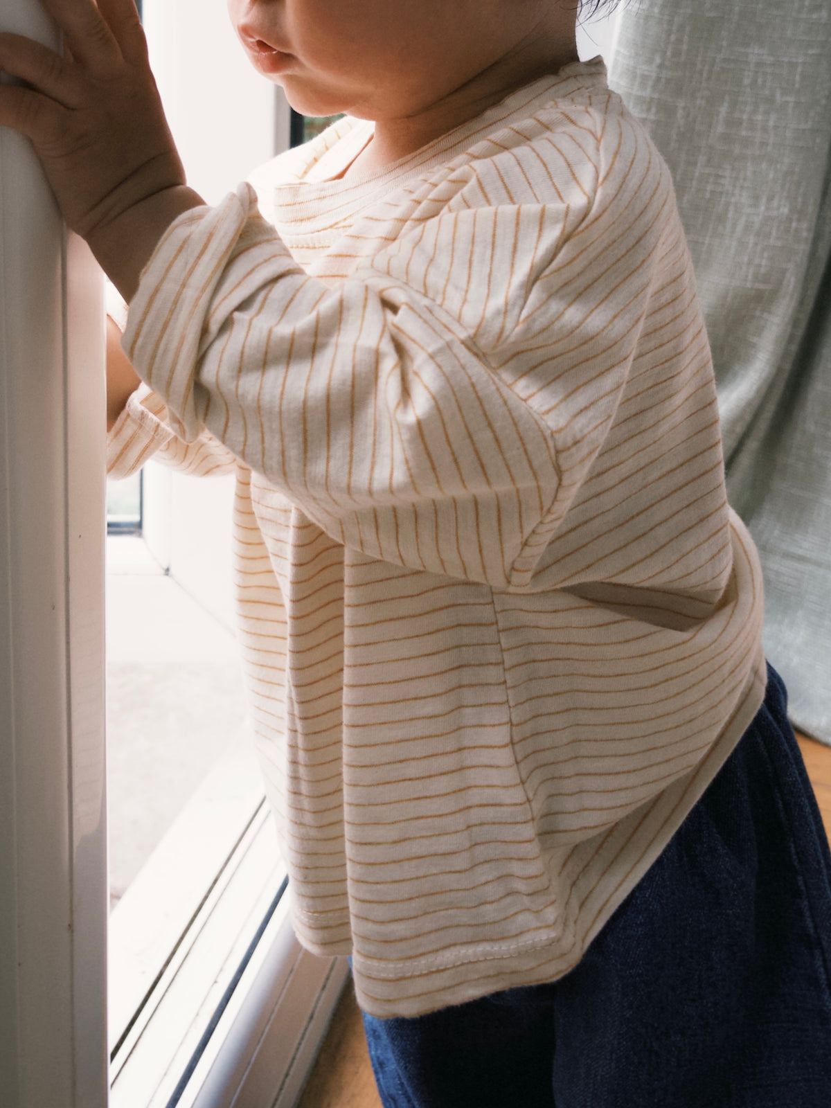 Loose Fit Stripe Tee - Yellow