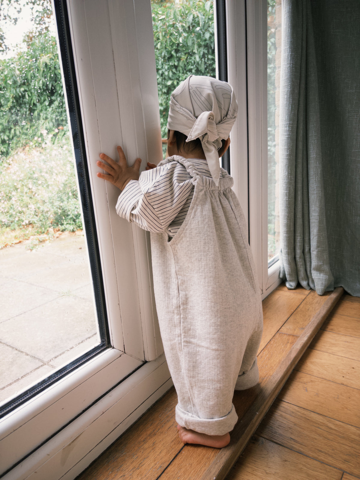 Pointelle Overalls - Oatmeal