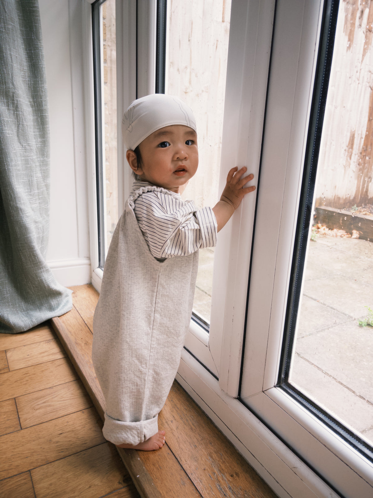 Pointelle Overalls - Oatmeal