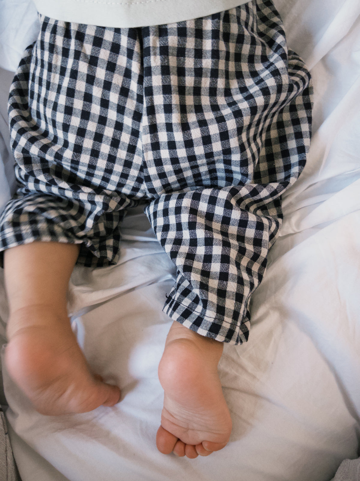 Little Check Pants - Black